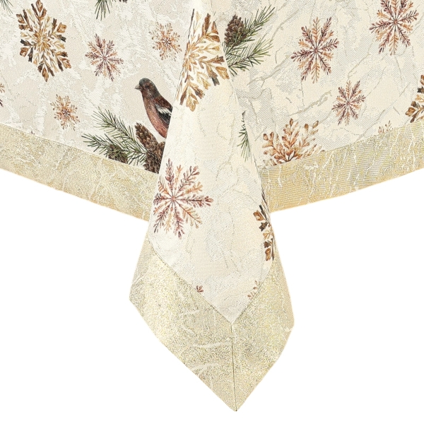 Elegancki Obrus Świąteczny Bożonarodzeniowy Plamoodporny