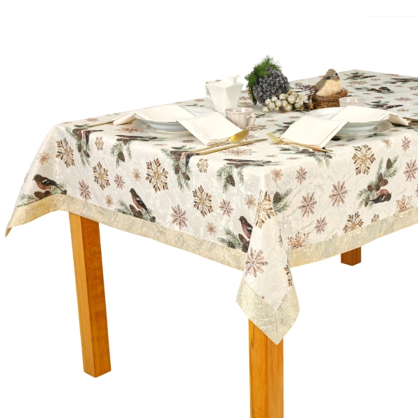 Elegancki Obrus Świąteczny Bożonarodzeniowy Plamoodporny