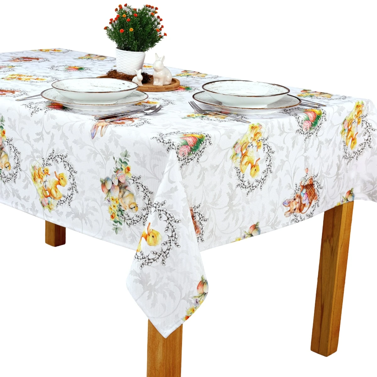 Obrus Wielkanocny Plamoodporny - Świąteczna Fantazja - DX-