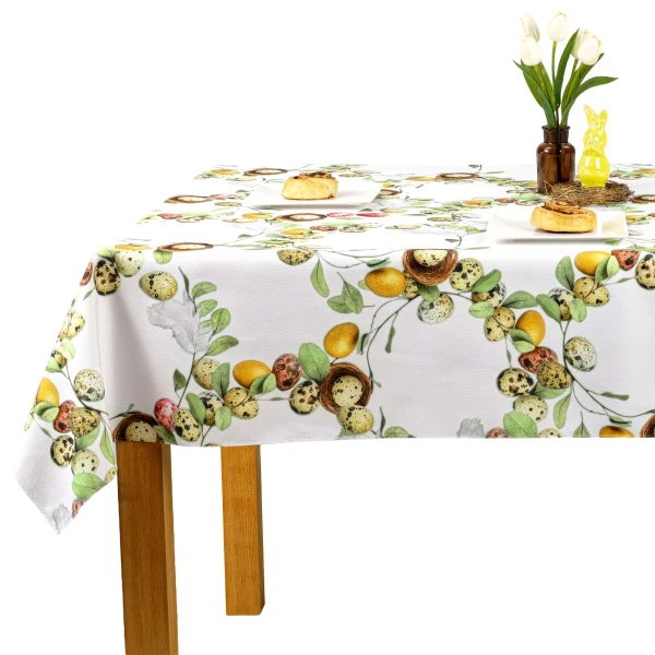 Obrus Wielkanocny Plamoodporny - Pisankowy Wianek - Minos 25