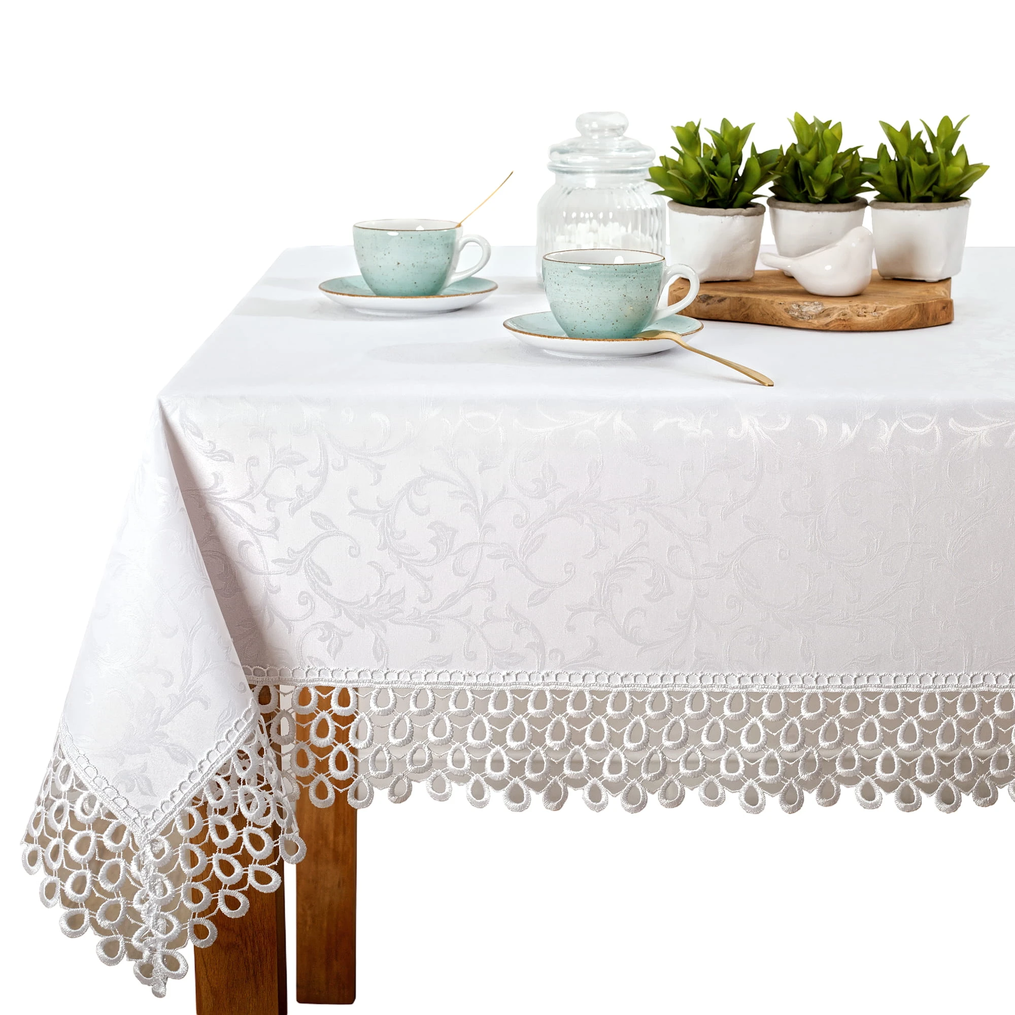 Obrus z Gipiurą Ares G0609 Biały