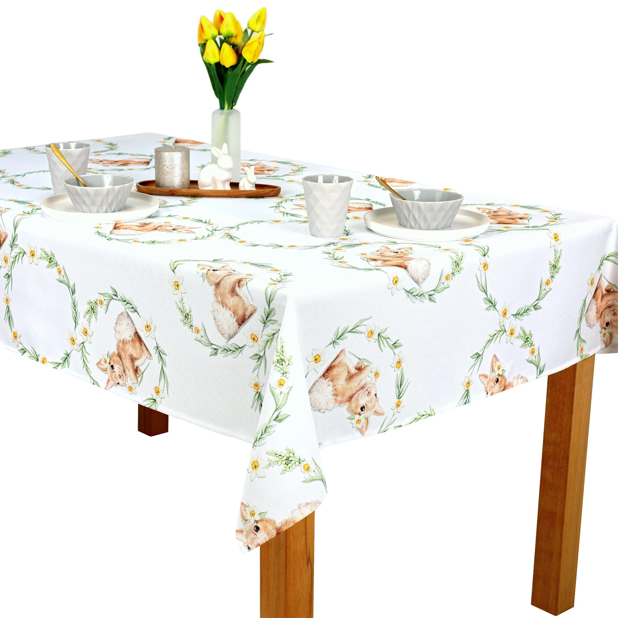 Obrus Wielkanocny Plamoodporny - Zajączek w Wianku - Minos 