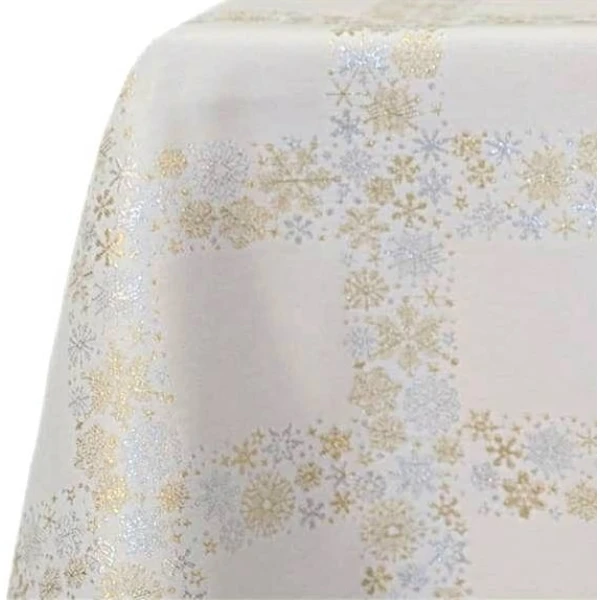 biały + srebrno-złota nitka